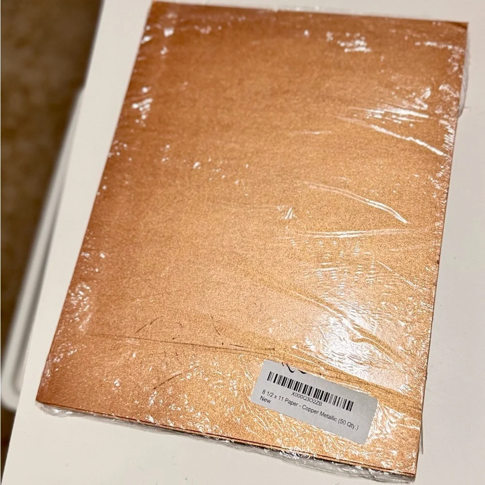 LUXPaper Copper Metallic Gold Glitter Cardstock Paper 50 pgs. 80 lb. 8.5”x11”